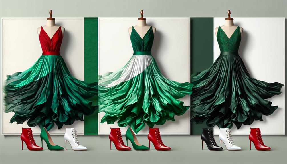 combina o de vestido verde